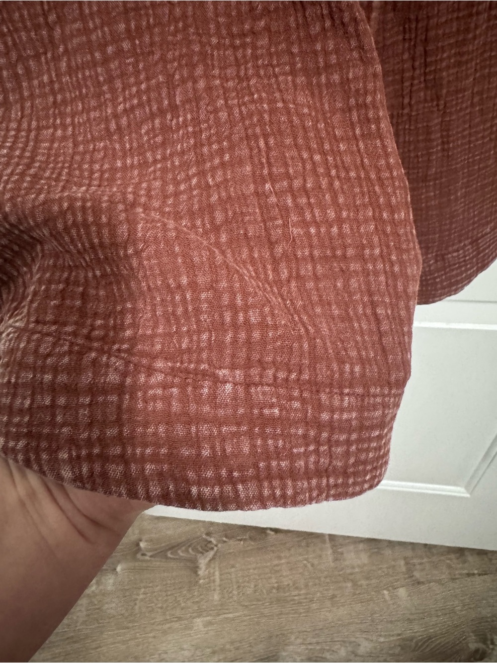 Easel Wide Leg Gauze Pants in Dusty Rose - Picture 5 of 5